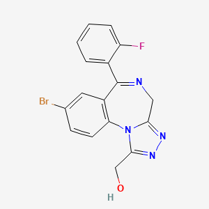 molecular formula C17H12BrFN4O B3025951 8-bromo-6-(2-fluorophenyl)-4H-[1,2,4]triazolo[4,3-a][1,4]benzodiazepine-1-methanol CAS No. 2204237-96-5