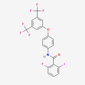 B3025965 N-(4-(3,5-bis(trifluoromethyl)phenoxy)phenyl)-2-fluoro-6-iodobenzamide CAS No. 2471982-20-2