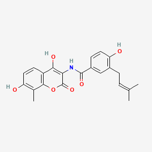 molecular formula C22H21NO6 B3025977 Novobiocic Acid CAS No. 485-23-4
