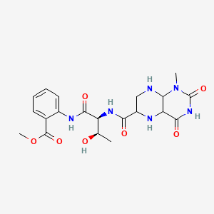 2-[[(2S,3R)-3-hydroxy-1-oxo-2-[[(1,2,3,4-tetrahydro-1-methyl-2,4-dioxo-6-pteridinyl)carbonyl]amino]butyl]amino]-benzoic acid, methyl ester