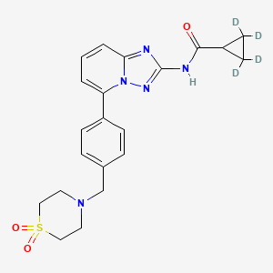 N-[5-[4-[(1,1-dioxido-4-thiomorpholinyl)methyl]phenyl][1,2,4]triazolo[1,5-a]pyridin-2-yl]-cyclopropane-2,2,3,3-d4-carboxamide
