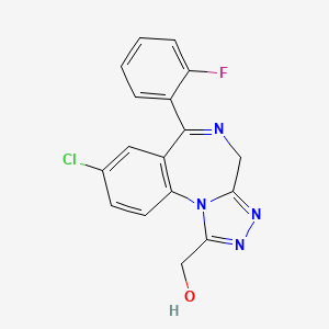 8-chloro-6-(2-fluorophenyl)-4H-[1,2,4]triazolo[4,3-a][1,4]benzodiazepine-1-methanol