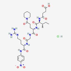 N-(3-carboxy-1-oxopropyl)-L-isoleucyl-5-oxo-5-(1-piperidinyl)-L-norvalylglycyl-N-(4-nitrophenyl)-L-argininamide, monohydrochloride