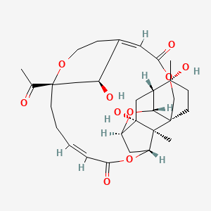 (2R,4R,7Z,11S,15E,19aR,22S,23S,23aR,25R,26S,27R)-11-acetyl-3,4,10,11,21,22,23,23a-octahydro-22,25,27-trihydroxy-22,26-dimethyl-20H-11,15-methano-23,2,4,19a-[1,2]propanediyl[3]ylidene-2H,13H,19H-1,5,12,18-benzotetraoxacycloheneicosin-6,17(9H,14H)-dione