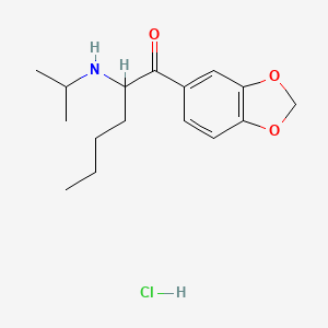 1-(1,3-Benzodioxol-5-yl)-2-[(1-methylethyl)amino]-1-hexanone, monohydrochloride