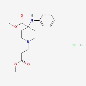 4-(Methoxycarbonyl)-4-(phenylamino)-1-piperidinepropanoic acid, methyl ester