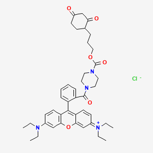 3,6-Bis(diethylamino)-9-[2-[[4-[[3-(2,4-dioxocyclohexyl)propoxy]carbonyl]-1-piperazinyl]carbonyl]phenyl]-xanthylium, monochloride