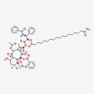 octadecanedioic acid-1-[(1R,2S)-2-(benzoylamino)-1-[[[(2aR,4S,4aS,6R,9S,11S,12S,12aR,12bS)-6,12b-bis(acetyloxy)-12-(benzoyloxy)-2a,3,4,4a,5,6,9,10,11,12,12a,12b-dodecahydro-4,11-dihydroxy-4a,8,13,13-tetramethyl-5-oxo-7,11-methano-1H-cyclodeca[3,4]benz[1,2-b]oxet-9-yl]oxy]carbonyl]-2-phenylethyl] ester