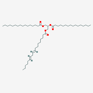 molecular formula C53H98O6 B3026095 1,2-Dipalmitoyl-3-linoleoyl-rac-glycerol CAS No. 2535-35-5