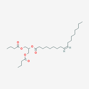 molecular formula C29H52O6 B3026108 9Z-octadecenoic acid, 2-(1-oxobutoxy)-1-[(1-oxobutoxy)methyl]ethyl ester CAS No. 175878-34-9