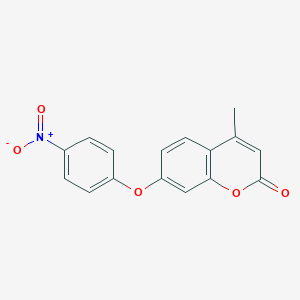 4-methyl-7-(4-nitrophenoxy)-2H-1-benzopyran-2-one