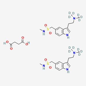 3-[2-[di(methyl-d3)amino]ethyl]-N-methyl-1H-indole-5-methanesulfonamide, butanedioic acid (2:1)