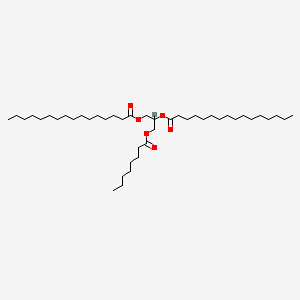 molecular formula C43H82O6 B3026150 1,2-Dipalmitoyl-3-Octanoyl-rac-glycerol 