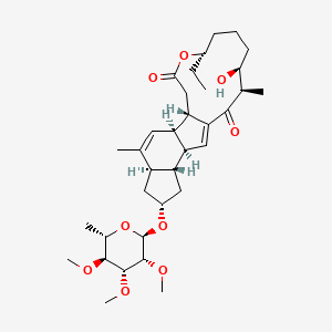 molecular formula C34H52O9 B3026167 Spinosyn D 17-pseudoaglycone CAS No. 131929-55-0
