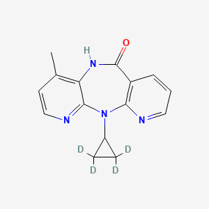 molecular formula C15H14N4O B3026168 11-cyclopropyl-2,2,3,3-d4-5,11-dihydro-4-methyl-6H-dipyrido[3,2-b:2',3'-e][1,4]diazepin-6-one CAS No. 1051418-95-1