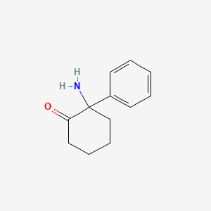 molecular formula C12H15NO B3026242 2-Amino-2-phenylcyclohexanone CAS No. 7015-20-5