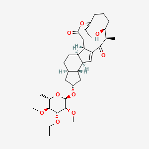 molecular formula C34H54O9 B3026276 3'-Ethoxy-5,6-dihydrospinosyn J 17-pseudoaglycone 