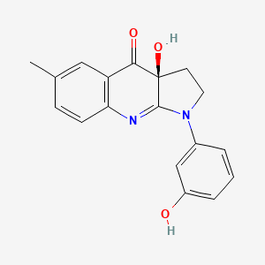 molecular formula C18H16N2O3 B3026286 (S)-3'-Hydroxy blebbistatin 