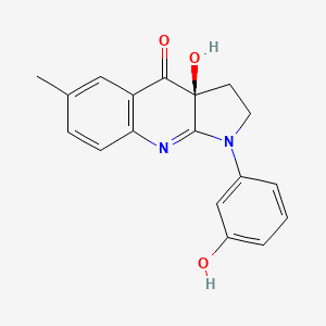 1,2,3,3aS-tetrahydro-3a-hydroxy-1-(3-hydroxyphenyl)-6-methyl-4H-pyrrolo[2,3-b]quinolin-4-one