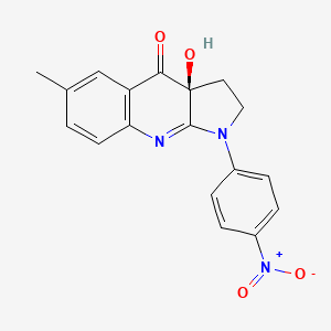 molecular formula C18H15N3O4 B3026295 p-Nitroblebbistatin 