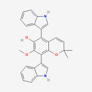 molecular formula C28H24N2O3 B3026307 Kumbicin C 