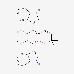 5,8-di-1H-indol-3-yl-7-methoxy-2,2-dimethyl-2H-1-benzopyran-6-ol