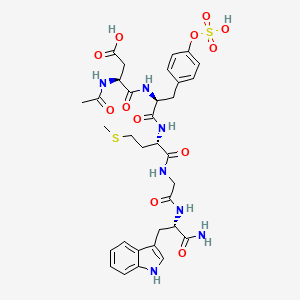 molecular formula C33H41N7O12S2 B3026336 N-acetyl CCK-(26-30) amide 