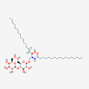 molecular formula C47H89NO13 B3026359 N-[(1S,2R,3E)-1-[[(4-O-beta-D-galactopyranosyl-beta-D-glucopyranosyl)oxy]methyl]-2-hydroxy-3-heptadecen-1-yl]-heptadecanamide CAS No. 1354699-26-5