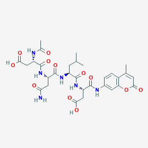molecular formula C30H38N6O12 B3026366 Ac-DNLD-AMC 