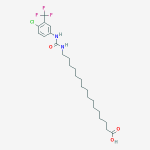 16-[[[[4-Chloro-3-(trifluoromethyl)phenyl]amino]carbonyl]amino]-hexadecanoicacid