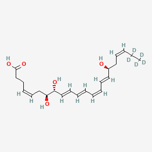 molecular formula C22H32O5 B3026412 17(R)-Resolvin D1-d5 