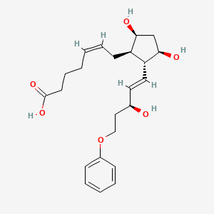 B3026436 (5Z)-7-[(1R,2R,3R,5S)-3,5-dihydroxy-2-[(1E,3S)-3-hydroxy-5-phenoxy-1-penten-1-yl]cyclopentyl]-5-heptenoic acid CAS No. 2162157-41-5