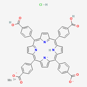 molecular formula C48H28ClMnN4O8 B3026439 Mn(III) meso-Tetra (4-carboxyphenyl) porphine chloride CAS No. 55266-18-7
