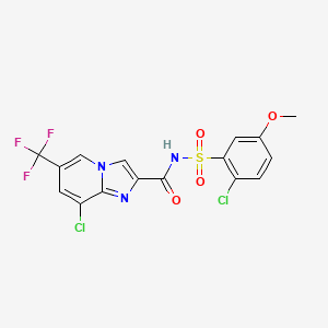molecular formula C16H10Cl2F3N3O4S B3026457 Fluazaindolizine CAS No. 1254304-22-7