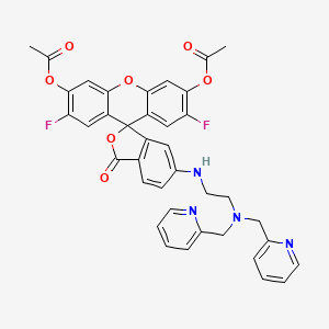 molecular formula C38H30F2N4O7 B3026486 ZnAF-2F DA 