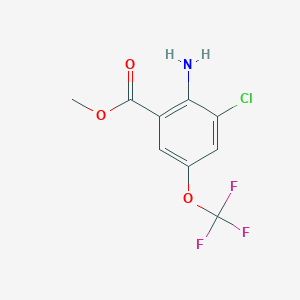 molecular formula C9H7ClF3NO3 B3026521 Methyl 2-amino-3-chloro-5-(trifluoromethoxy)benzoate CAS No. 1003708-08-4