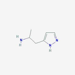 molecular formula C6H11N3 B3026568 1-(1H-Pyrazol-3-YL)propan-2-amine CAS No. 1017783-22-0
