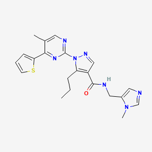 molecular formula C21H23N7OS B3026574 Insulin levels modulator 