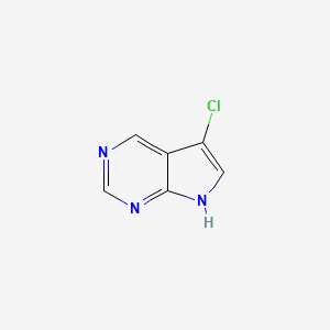 molecular formula C6H4ClN3 B3026656 5-chloro-7H-pyrrolo[2,3-d]pyrimidine CAS No. 1041864-02-1