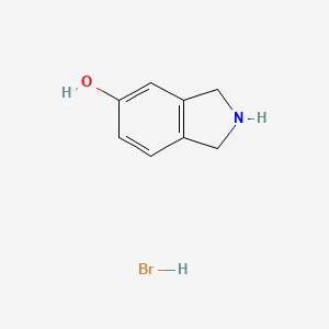 molecular formula C8H10ClNO B3026674 Isoindolin-5-OL hydrobromide CAS No. 105358-58-5