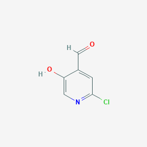 molecular formula C6H4ClNO2 B3026690 2-Chloro-5-hydroxyisonicotinaldehyde CAS No. 1060804-53-6