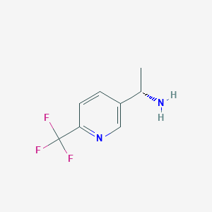 molecular formula C8H9F3N2 B3026715 (S)-1-(6-(Trifluoromethyl)pyridin-3-YL)ethanamine CAS No. 1071435-62-5