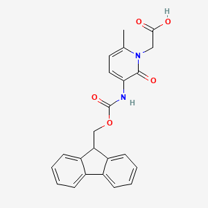 molecular formula C23H20N2O5 B3026724 Fmoc-3-amino-6-methyl-1-carboxymethyl-pyridin-2-one, AldrichCPR CAS No. 1076196-99-0