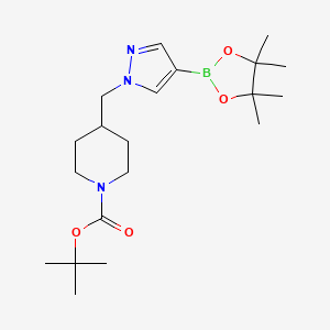 tert-Butyl 4-((4-(4,4,5,5-tetramethyl-1,3,2-dioxaborolan-2-yl)-1H-pyrazol-1-yl)methyl)piperidine-1-carboxylate