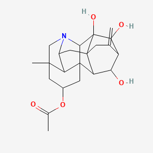 (9,10,19-Trihydroxy-5-methyl-12-methylidene-7-azaheptacyclo[9.6.2.01,8.05,17.07,16.09,14.014,18]nonadecan-3-yl) acetate