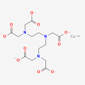(N,N-Bis(2-(bis(carboxymethyl)amino)ethyl)glycinato(5-))cuprate(3-)