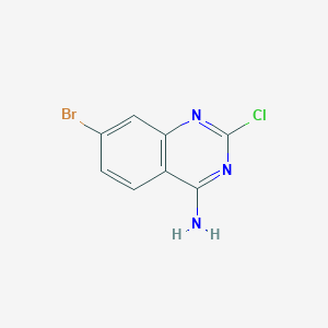 molecular formula C8H5BrClN3 B3026776 7-Bromo-2-chloroquinazolin-4-amine CAS No. 1107695-08-8