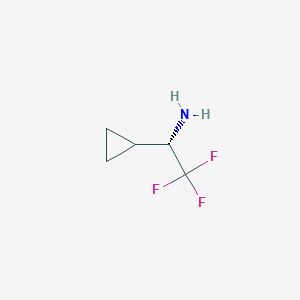 molecular formula C5H8F3N B3026810 (1S)-1-Cyclopropyl-2,2,2-trifluoroethylamine CAS No. 1131737-03-5