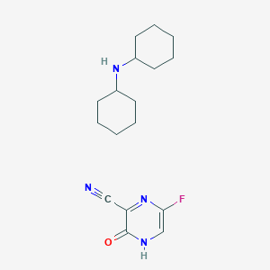 molecular formula C17H25FN4O B3026821 N-Cyclohexylcyclohexanamine;5-fluoro-2-oxo-1H-pyrazine-3-carbonitrile CAS No. 1137606-74-6