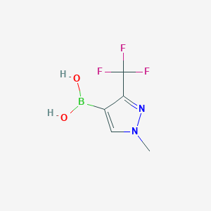 molecular formula C5H6BF3N2O2 B3026823 (1-Methyl-3-(trifluoromethyl)-1H-pyrazol-4-yl)boronic acid CAS No. 1138450-30-2